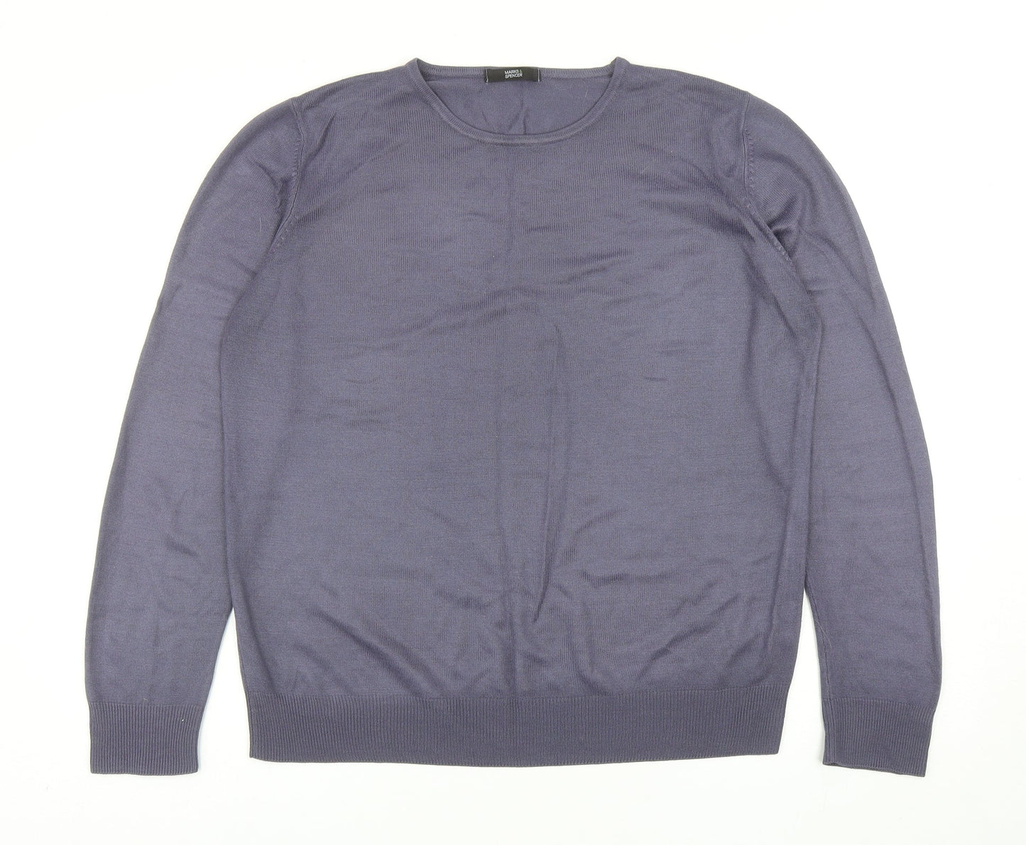 Womens UK Size 14 Marks and Spencer Blue Pullover Jumper