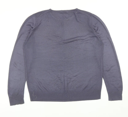Womens UK Size 14 Marks and Spencer Blue Pullover Jumper