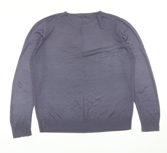 Womens UK Size 14 Marks and Spencer Blue Pullover Jumper