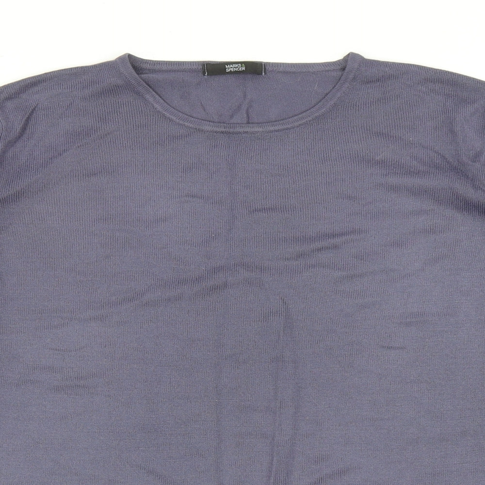 Womens UK Size 14 Marks and Spencer Blue Pullover Jumper