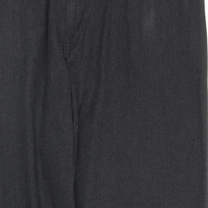 George Mens Grey Polyacrylate Fibre Chino Trousers Size 38 in L33 in Regular Zip