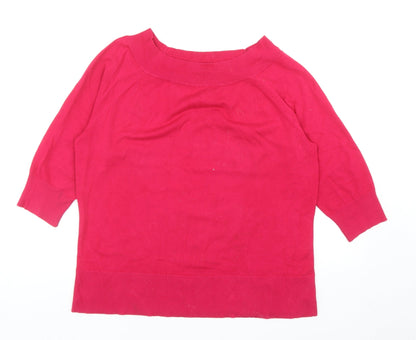 Womens UK Size 18 M&Co Pink Pullover Jumper