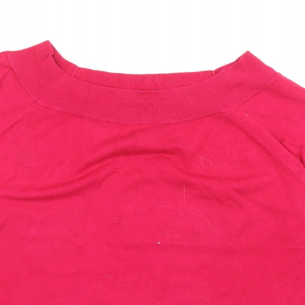 Womens UK Size 18 M&Co Pink Pullover Jumper