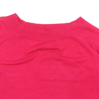 Womens UK Size 18 M&Co Pink Pullover Jumper