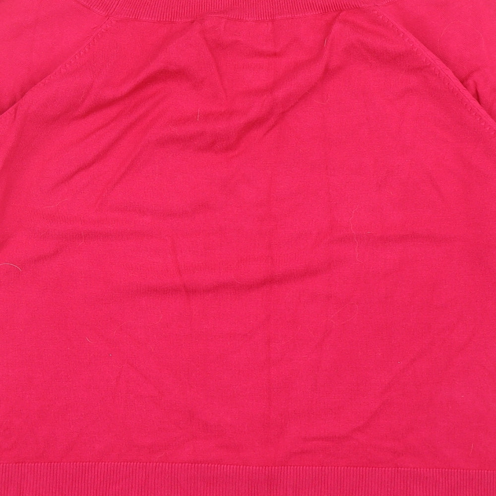 Womens UK Size 18 M&Co Pink Pullover Jumper