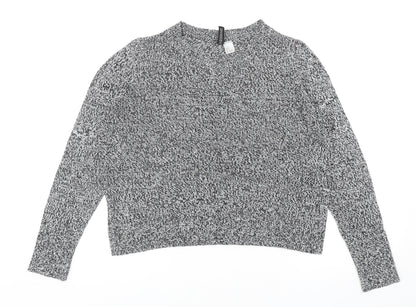 Womens UK Size S Divided by H&M Grey Pullover Jumper