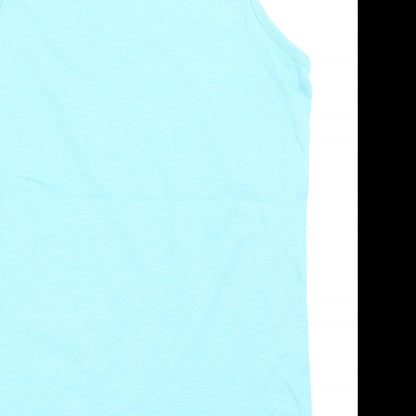 NEXT Boys Blue Cotton Basic Tank Size 9 Years Scoop Neck Pullover