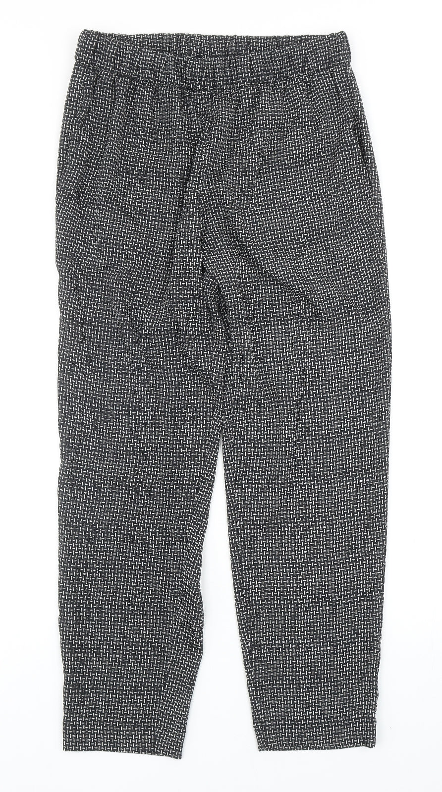 Womens UK Size 10 H&M Regular Fit Jogger Black Trousers