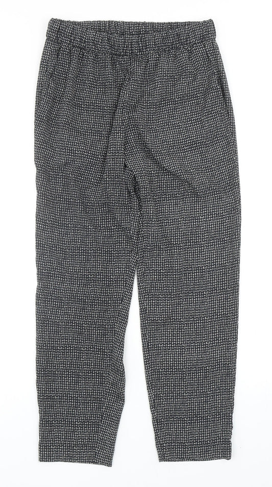 Womens UK Size 10 H&M Regular Fit Jogger Black Trousers