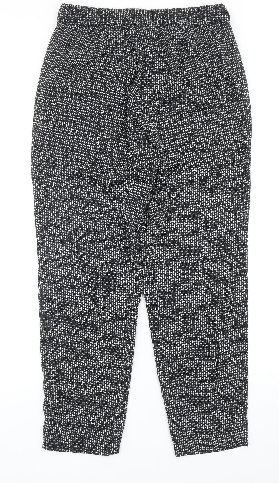 Womens UK Size 10 H&M Regular Fit Jogger Black Trousers