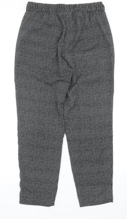 Womens UK Size 10 H&M Regular Fit Jogger Black Trousers