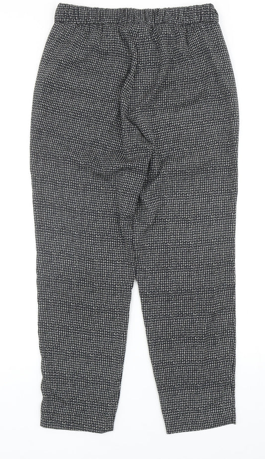 Womens UK Size 10 H&M Regular Fit Jogger Black Trousers