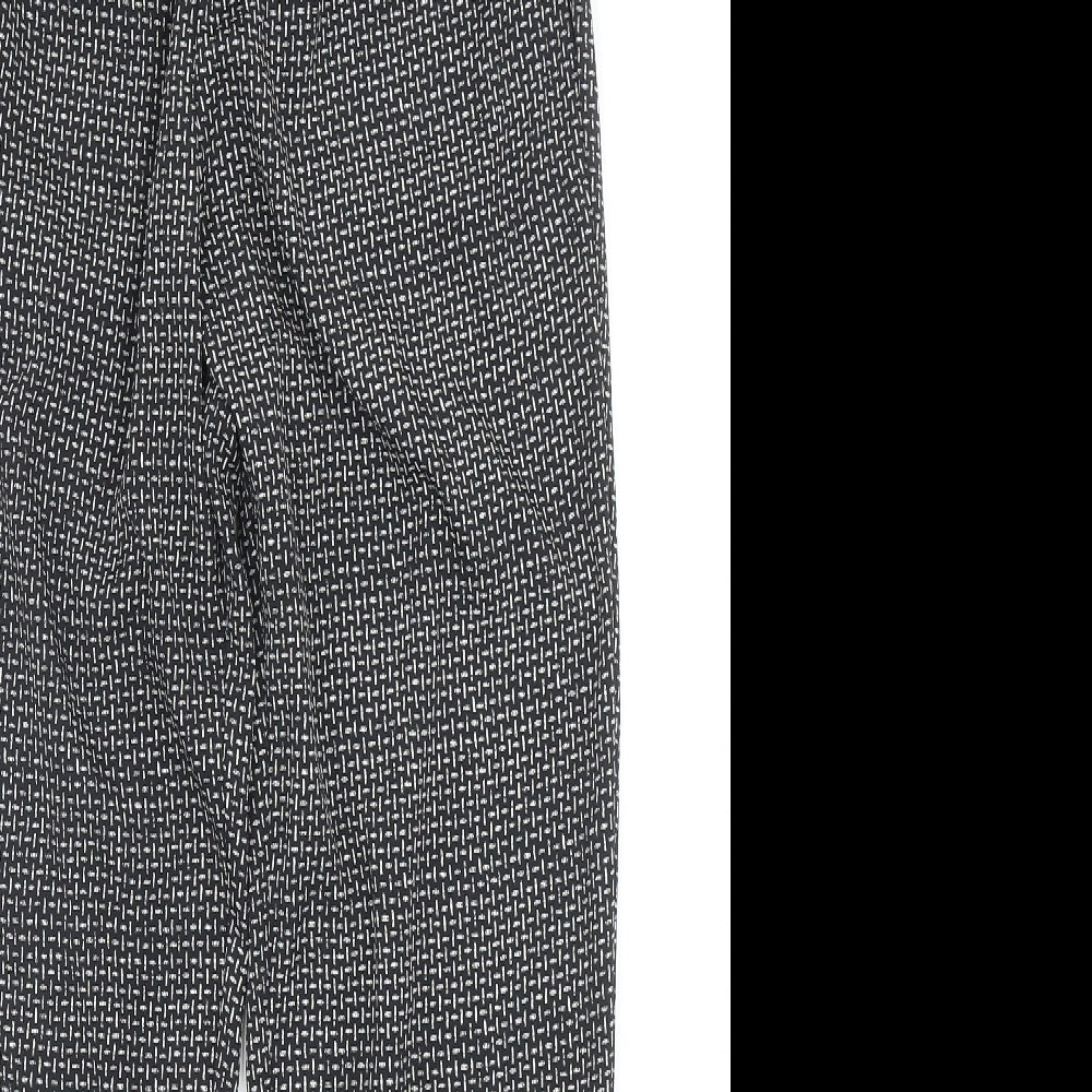 Womens UK Size 10 H&M Regular Fit Jogger Black Trousers