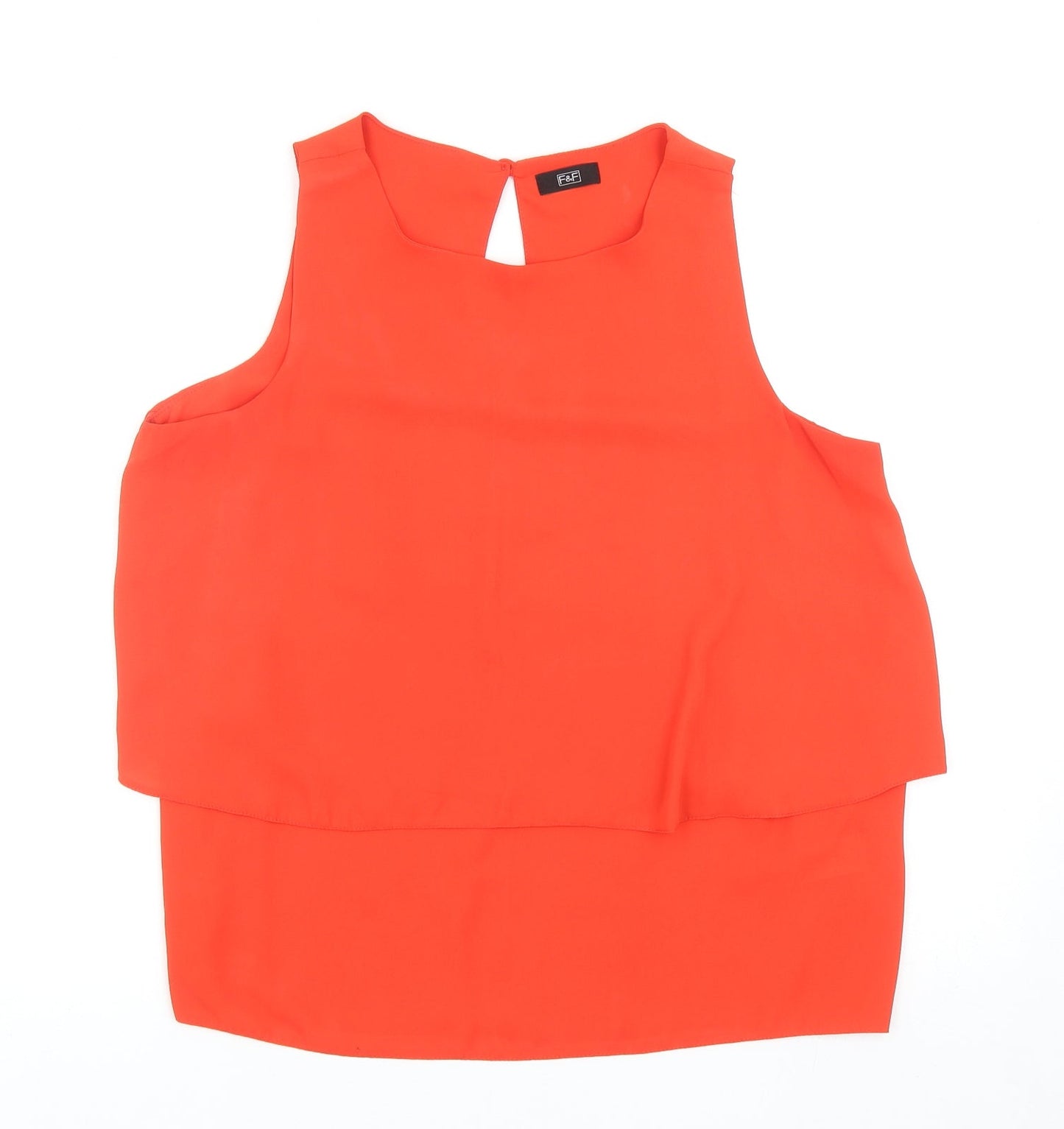 Womens UK Size 12 F&F Red Basic Blouse
