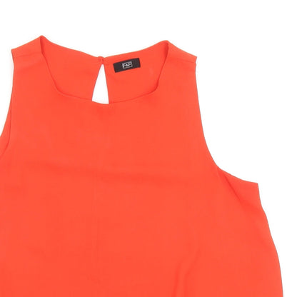 Womens UK Size 12 F&F Red Basic Blouse