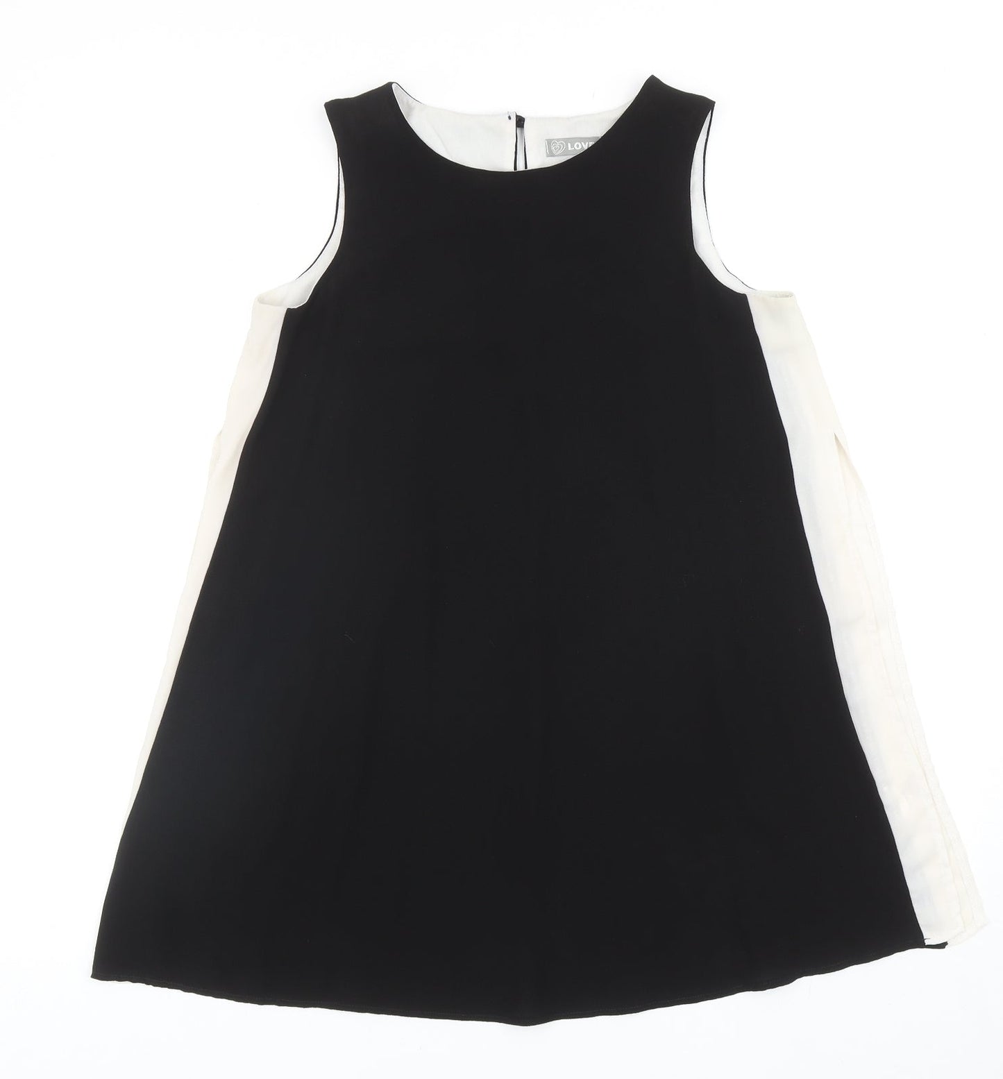 Womens UK Size M Love Black Basic Blouse