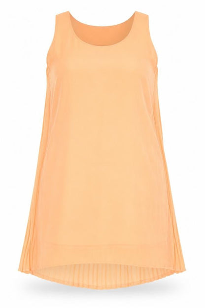 VERO MODA Womens Orange Polyester Tank Dress Size M Round Neck Button