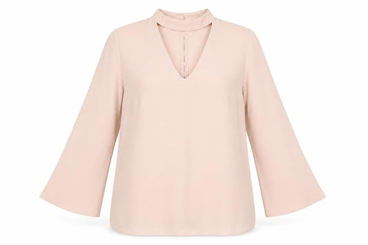 Womens UK Size 12 Papaya Pink Basic Blouse