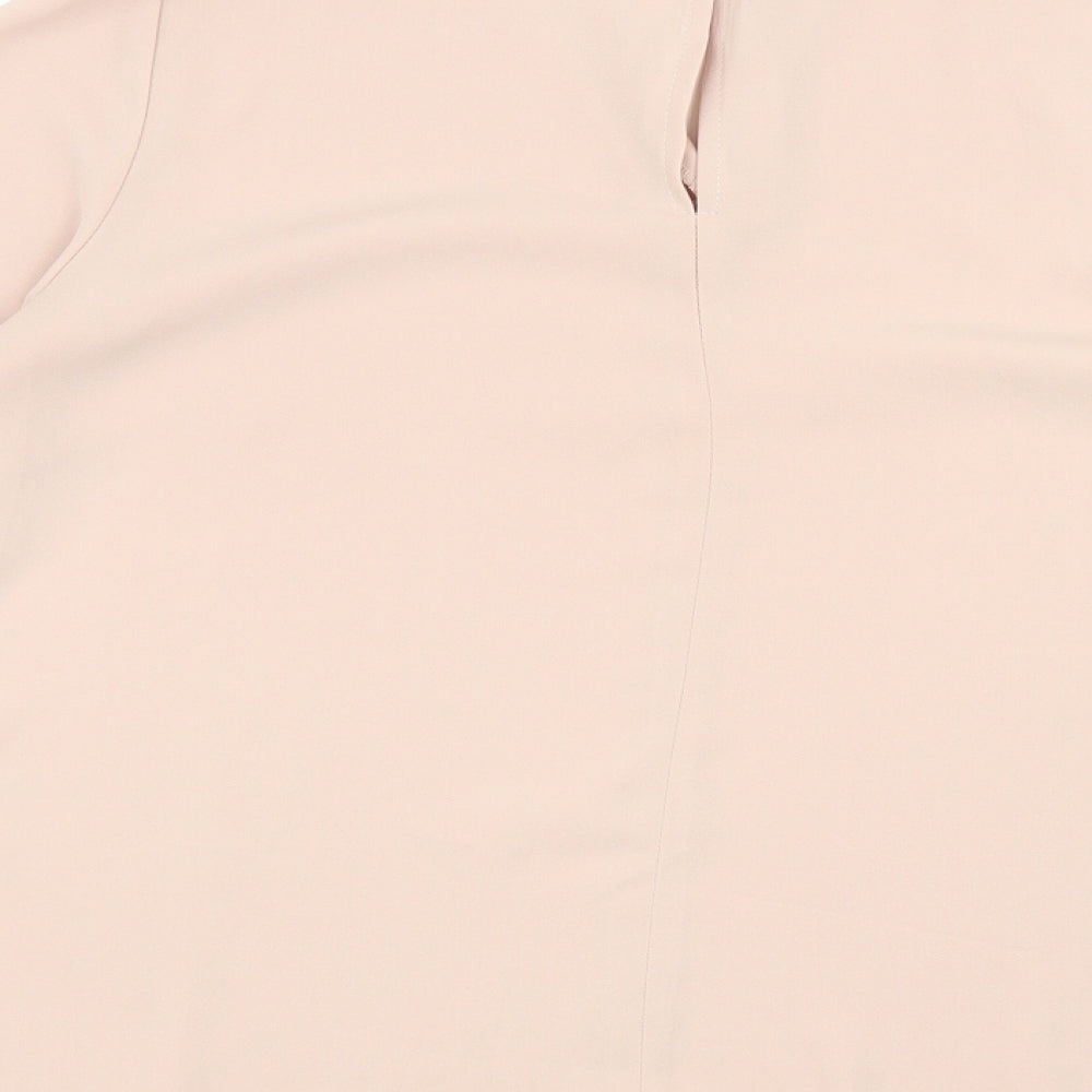 Papaya Womens Pink Polyester Basic Blouse Size 12 V-Neck