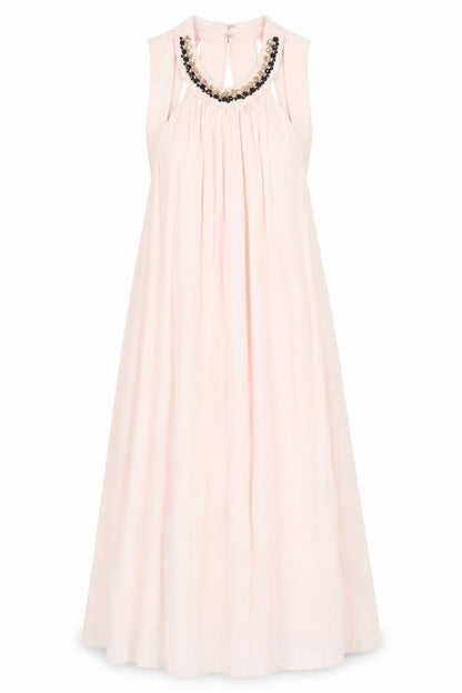 ASOS Womens Pink Viscose Fit & Flare Size 12 Round Neck Hook & Eye