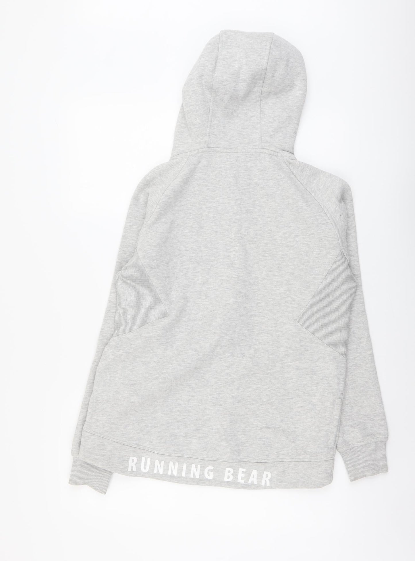 Running Bear Womens Grey Cotton Pullover Hoodie Size S Pullover