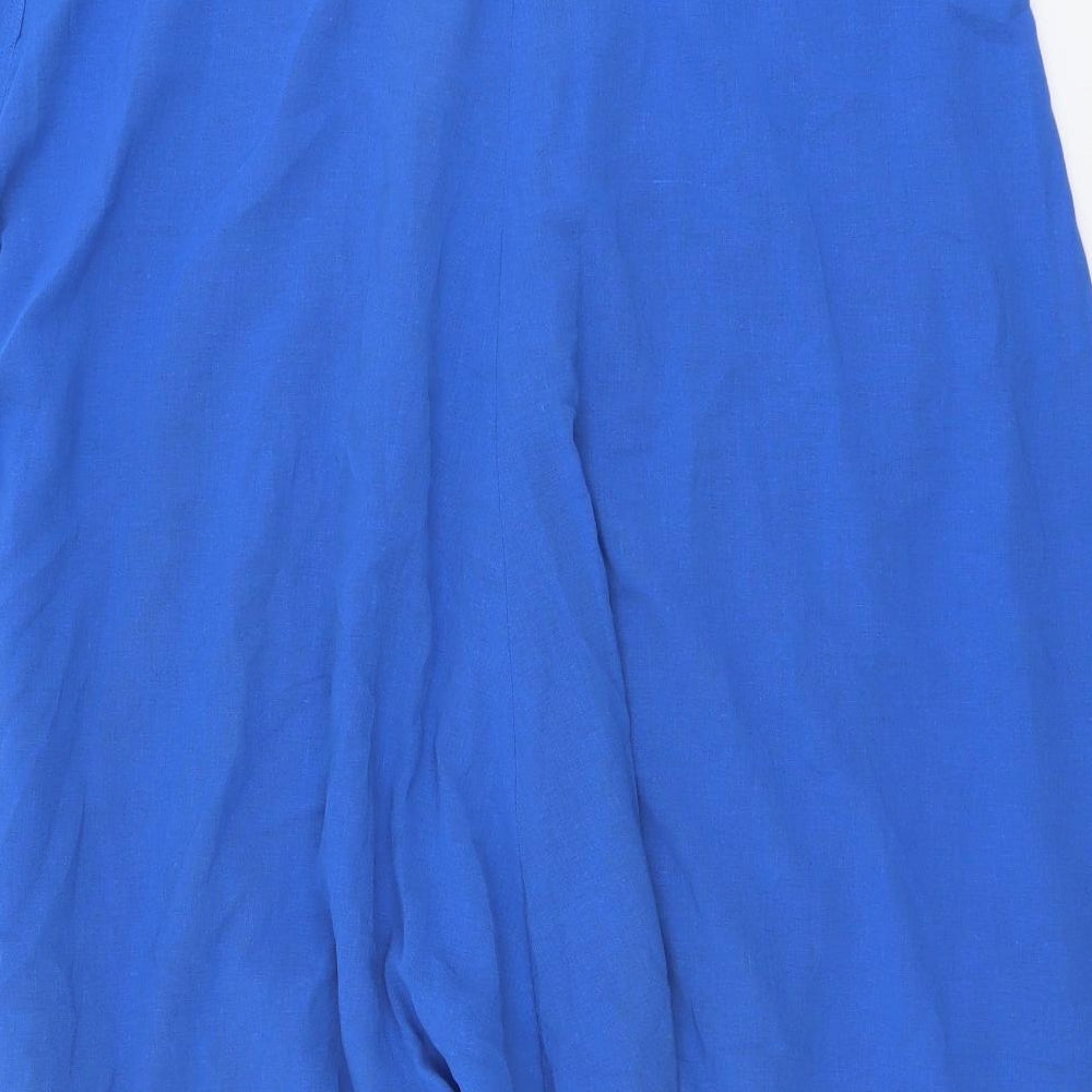 Enigma Womens Blue Cotton Flare Skirt Size 38 in Zip