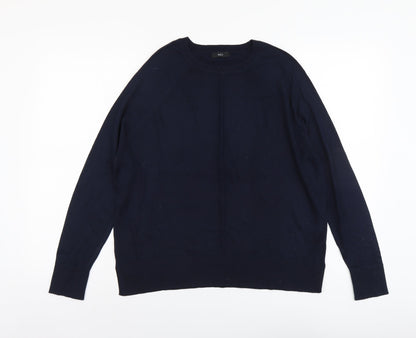 Womens UK Size 14 M&Co Blue Pullover Jumper