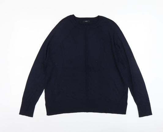 Womens UK Size 14 M&Co Blue Pullover Jumper