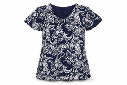 Womens UK Size M Style Plus Blue Basic T-Shirt