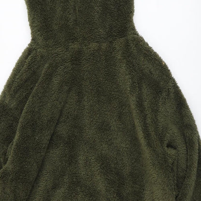 SheIn Womens Green Striped Jacket Size M Zip