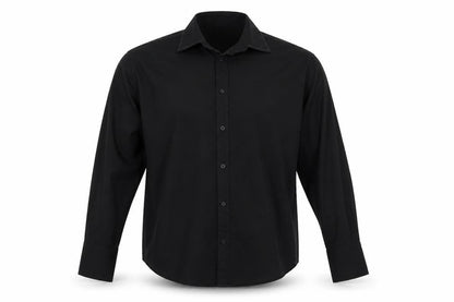 Mens UK Size 18 Burton Black  Button-Up Long Sleeve Casual Shirt