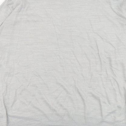 Jacamo Mens Grey Round Neck Acrylic Pullover Jumper Size L