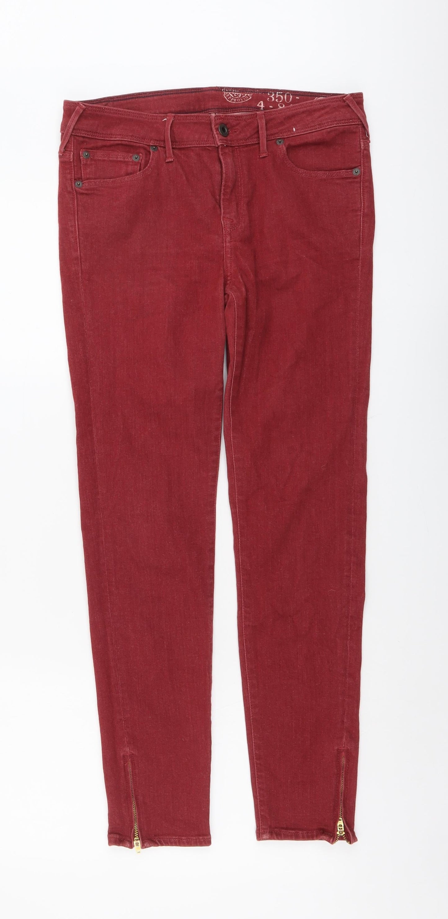 Womens UK Size 30 in Jack Wills Regular Fit Skinny Red Jeans