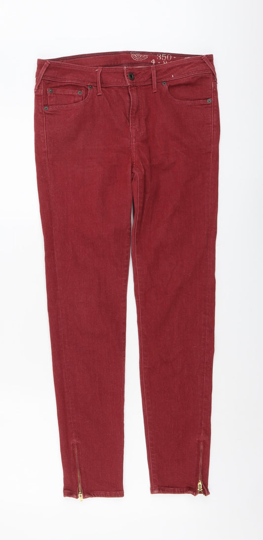 Womens UK Size 30 in Jack Wills Regular Fit Skinny Red Jeans