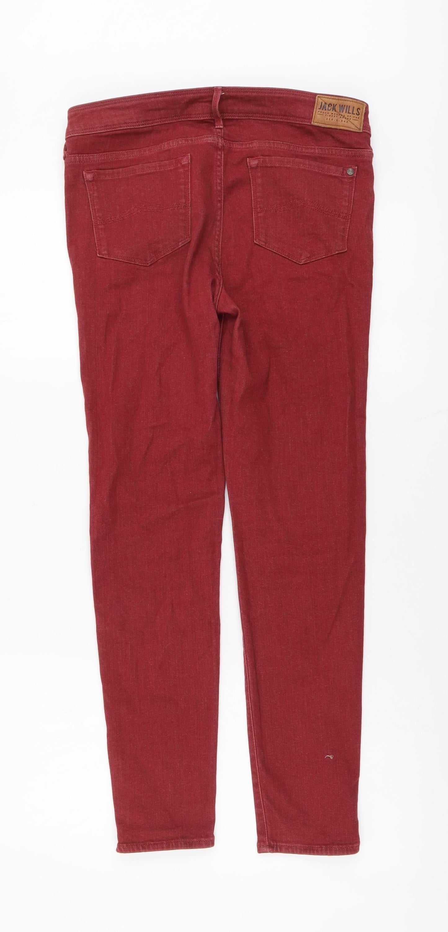 Womens UK Size 30 in Jack Wills Regular Fit Skinny Red Jeans