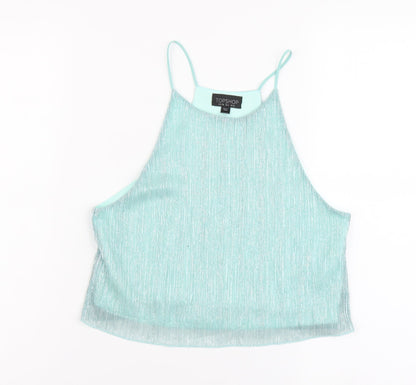 Womens UK Size 10 Topshop Green Camisole Blouse