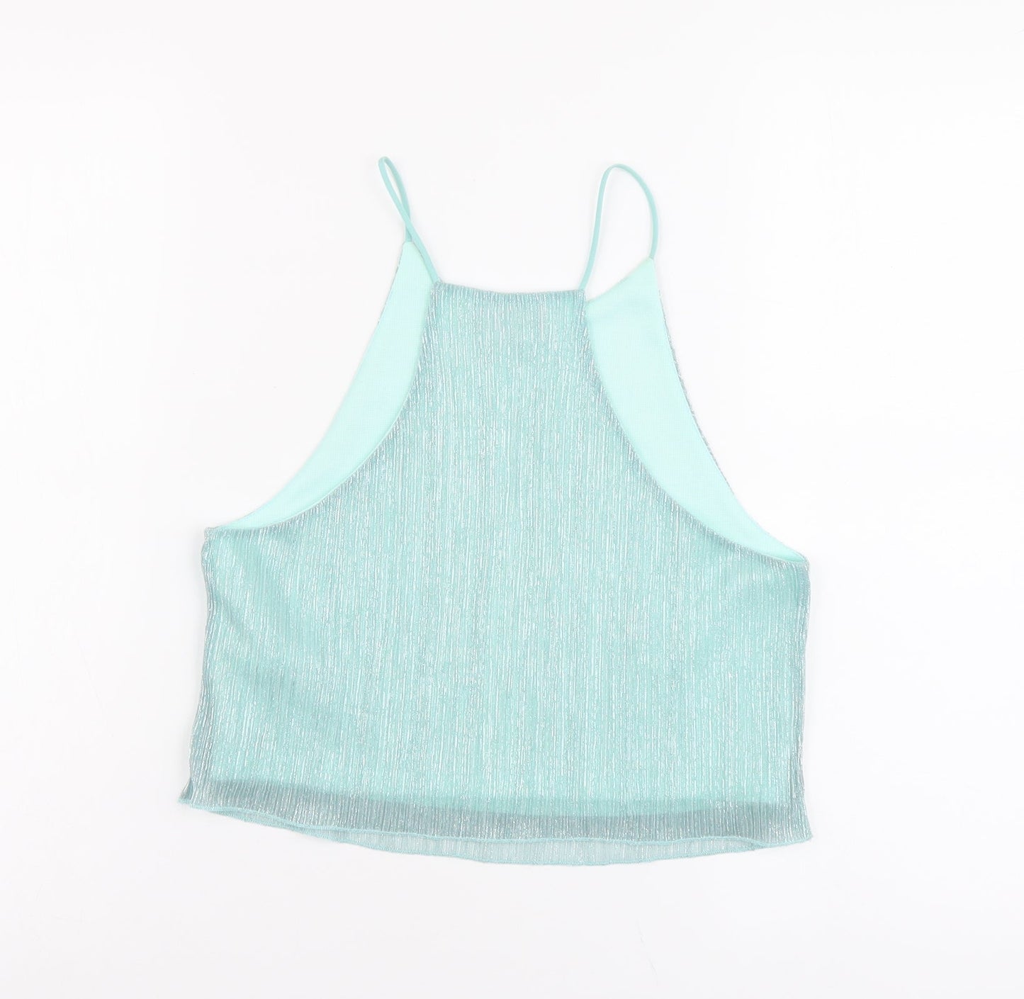 Womens UK Size 10 Topshop Green Camisole Blouse