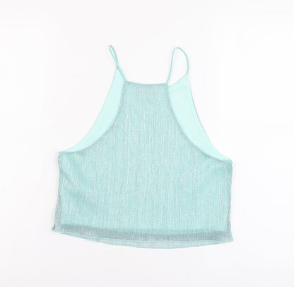 Womens UK Size 10 Topshop Green Camisole Blouse