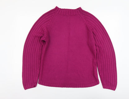 Womens UK Size M Nutshell Purple Pullover Jumper