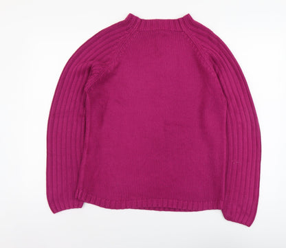 Womens UK Size M Nutshell Purple Pullover Jumper