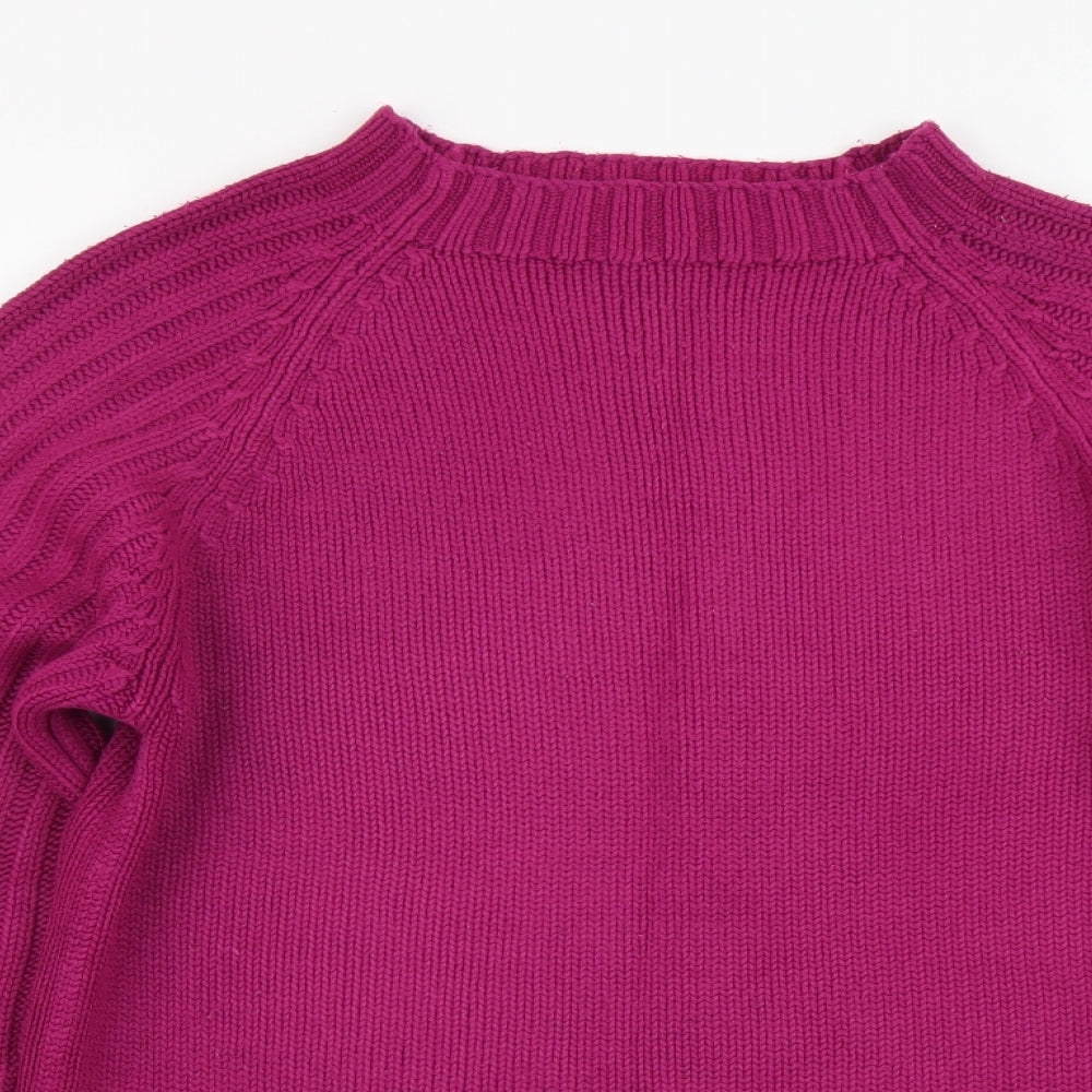 Womens UK Size M Nutshell Purple Pullover Jumper