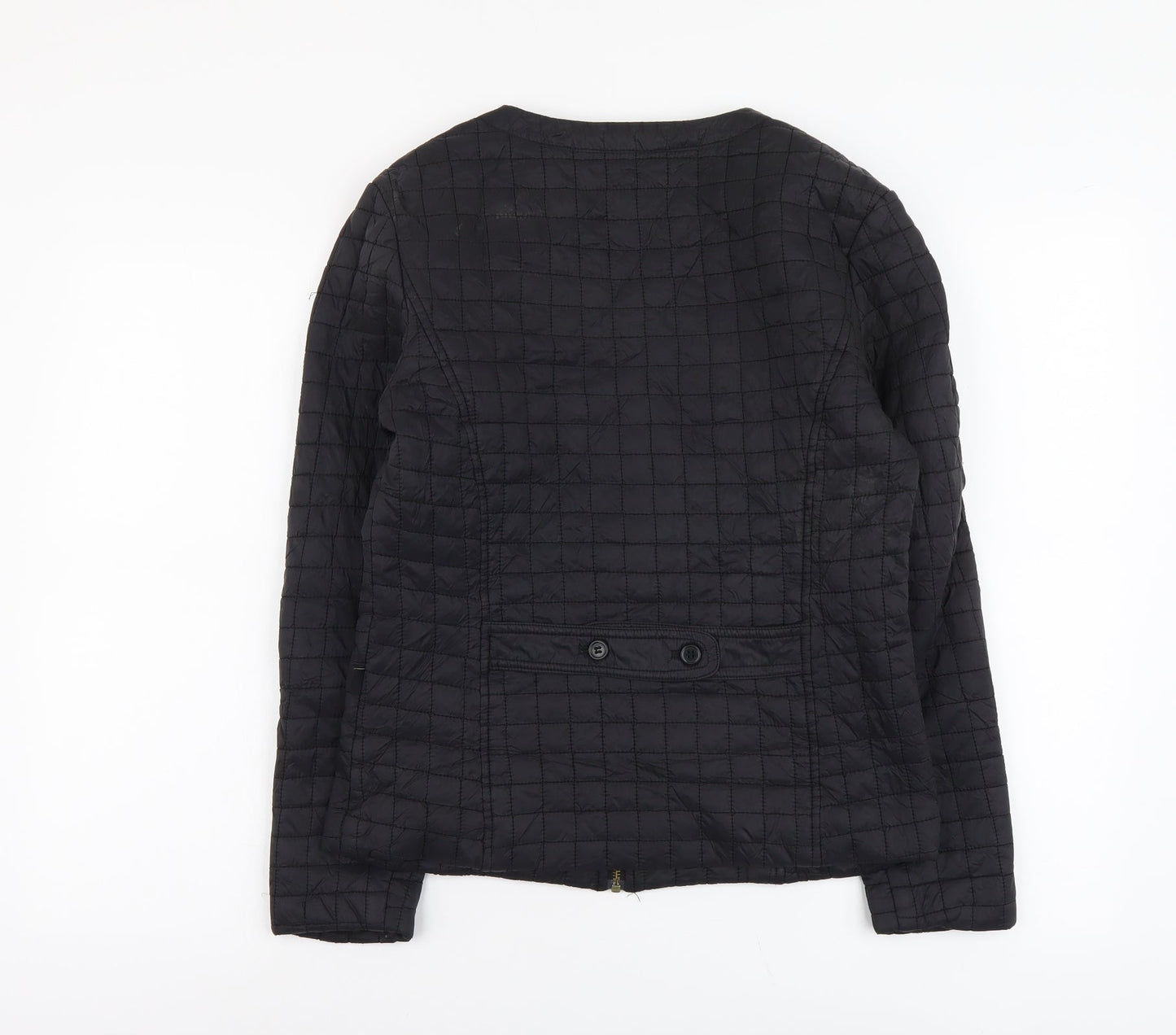 Incorporate Wear Womens Black Quilted Jacket Size S Zip