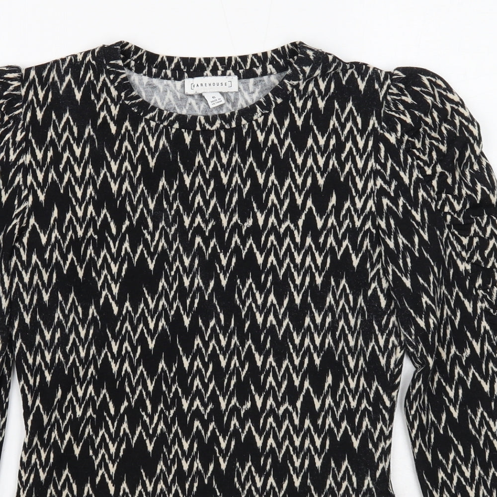 Womens UK Size 6 Warehouse Black Pullover Jumper