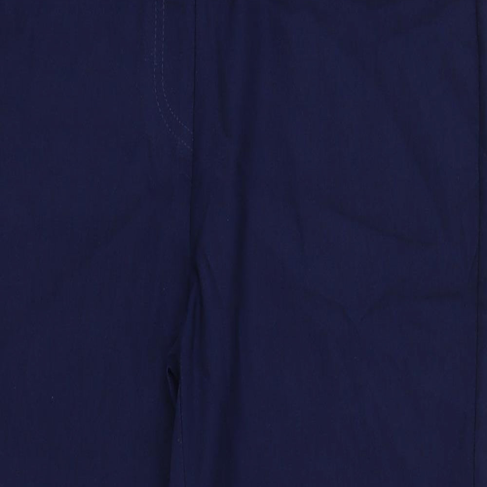 BASSINI Womens Blue Viscose Trousers Size M Regular