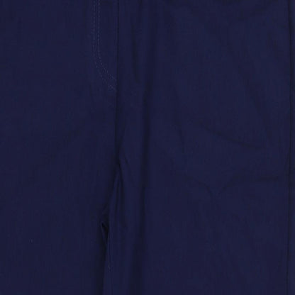 BASSINI Womens Blue Viscose Trousers Size M Regular