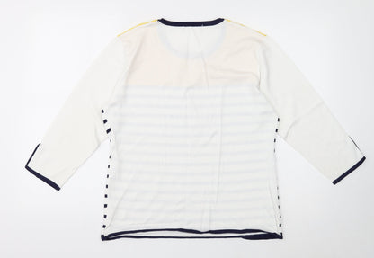 Womens UK Size L Preworn White Pullover Jumper