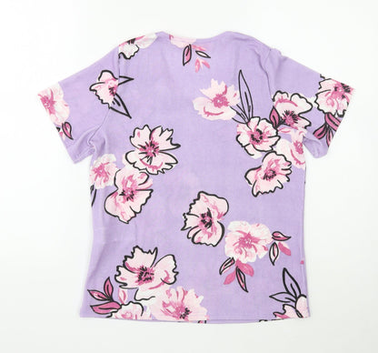 Womens UK Size 8 Julipa Purple Basic T-Shirt