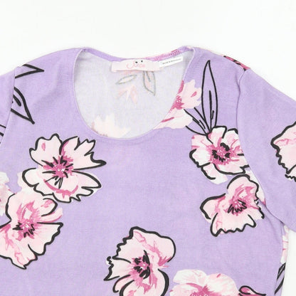 Womens UK Size 8 Julipa Purple Basic T-Shirt