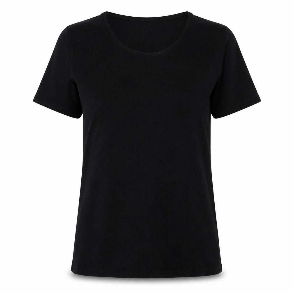 Womens UK Size 8 Julipa Black Basic T-Shirt