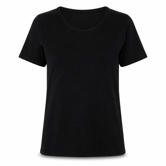 Womens UK Size 8 Julipa Black Basic T-Shirt
